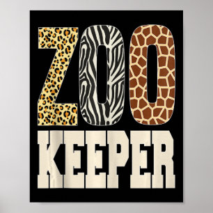 Poster Zookeeper Animaux Zoo Wildlife Lover Safari Savann