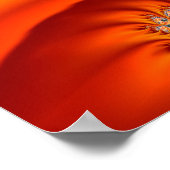 Poster Zoom fractal orange et jaune (Coin)