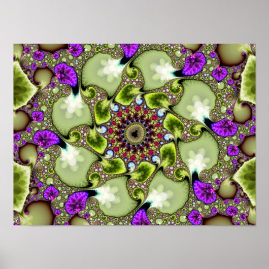 Poster Zoom sur la fractale de Mandelbrot (Devant)