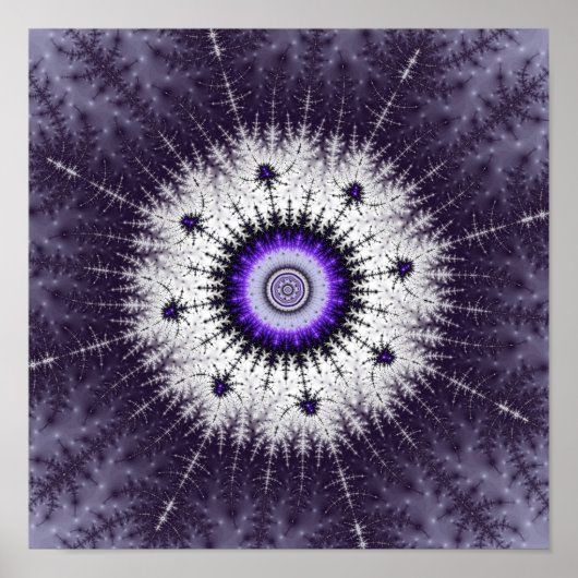 Poster Zoom sur Mandelbrot Violet (Devant)