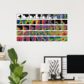 Poster Zoom très chargé (Bureau à domicile)