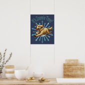 Poster Zoomie Time Golden Retriever (Cuisine)