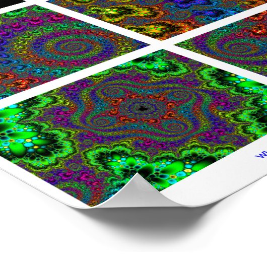 Poster Zooming In On A Newton's Method Fractal (Coin)