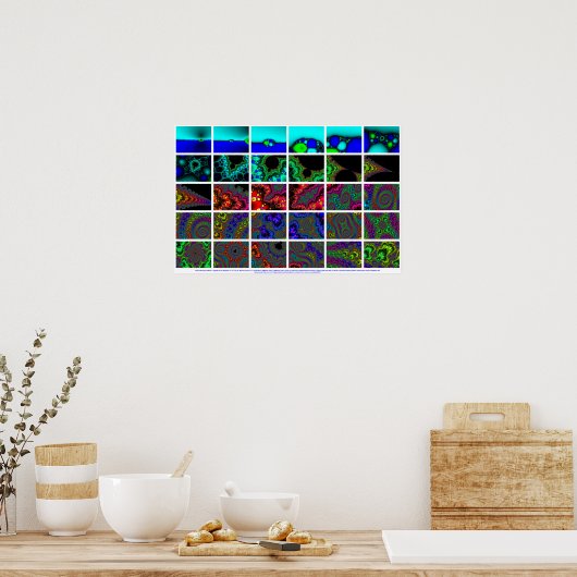 Poster Zooming In On A Newton's Method Fractal (Cuisine)