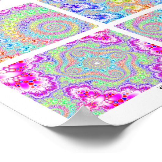 Poster Zooming into A Newton's Method Fractal (Coin)