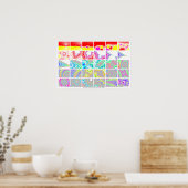 Poster Zooming into A Newton's Method Fractal (Cuisine)