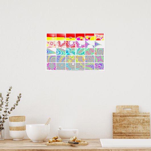 Poster Zooming into A Newton's Method Fractal (Cuisine)