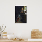 Poster Zorn - Épluchage de pommes de terre (Cuisine)