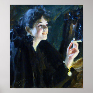 Poster Zorn - La fille, Cigarette 1892