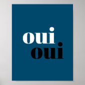 Poster Zoui Moderne Bleu Simple typographie salle de bain (Devant)