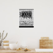 Poster ZPC - Zone du canal de Panama avec frontière (Cuisine)