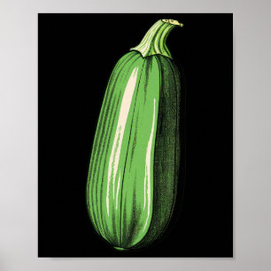 Poster Zucchini Lazy Easy Funny Matching Halloween Costum