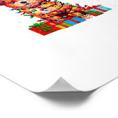 Poster Zuchon Chien Moche Noël Éclairage Santa Hat Zuchon (Coin)