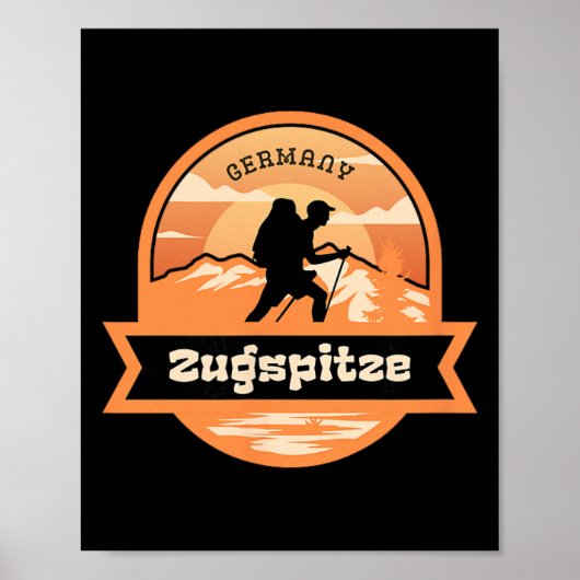 Poster Zugspitze Climbing Germany Alps Mountains Tyrol Hi (Devant)