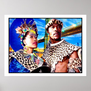 Poster Zulu Warrior & Sa Reine :