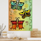 Poster Zuni Butterfly Folk Art (Cuisine)