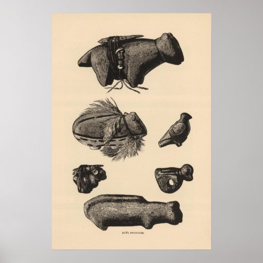 Poster Zuni fetiches (Devant)