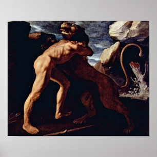 Poster Zurbaran de Francisco - Hercules kills the lion