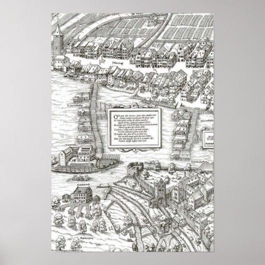 Poster Zürich - 1576 Josua Murer, 1576 (Devant)