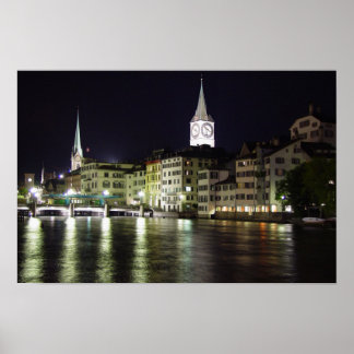 Poster Zurich, Suisse Limmat River - Imprimer