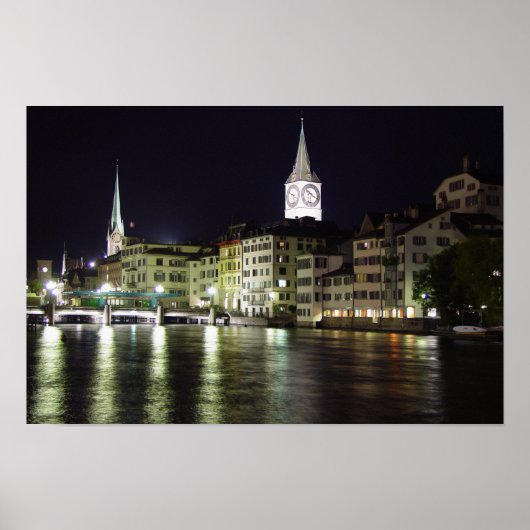 Poster Zurich, Suisse Limmat River - Imprimer (Devant)