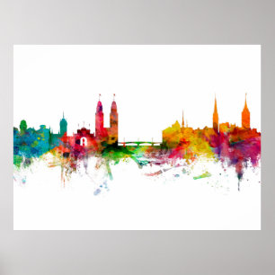 Poster Zurich Suisse Skyline