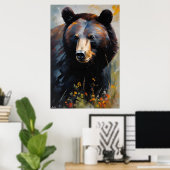 Poster | Zwart Beer | Olieverfstijl (Thuiskantoor)