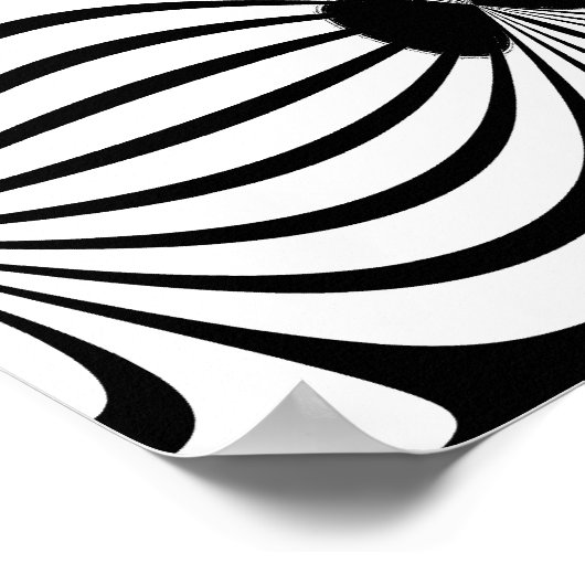 Poster zwart-wit, Abstract blok 3 (Hoek)