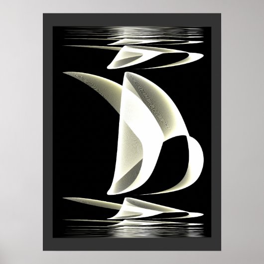 Poster zwart-wit stijlreflectie 2 (Voorkant)