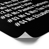 Poster Zwarte Floral (Hoek)