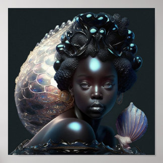 poster "Zwarte Zeemeermin 3"