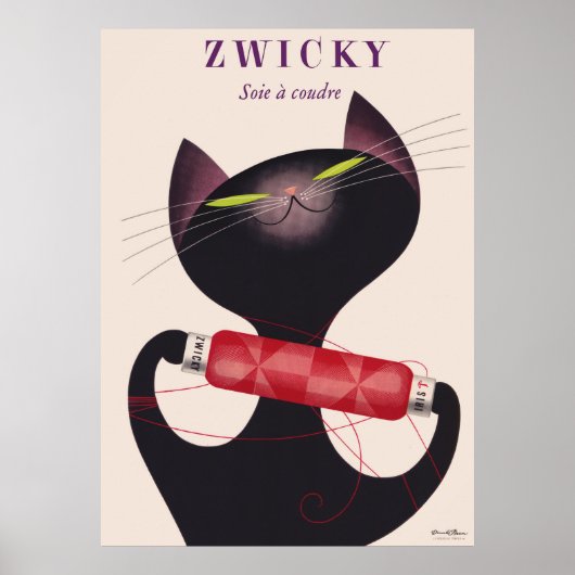 Poster Zwicky Cat van Donald Brun (Voorkant)