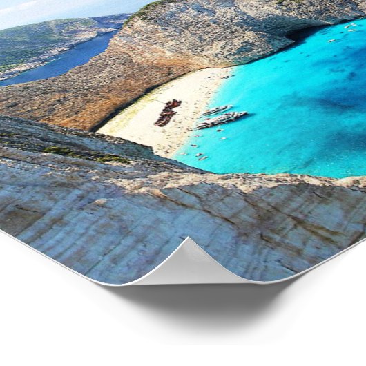 Poster Zykynthos Shipwreck Beach, Grèce (Coin)
