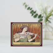 Postercard: Vioolles van Paul Berthon Briefkaart (Staand voorkant)