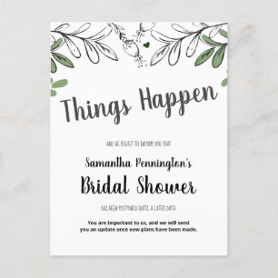 Posterd Vrijgezellenfeest, griesmeel en bloemkool Uitnodiging Briefkaart