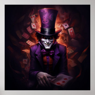 PosterDe Fantastische Cartegame met de Joker Poster