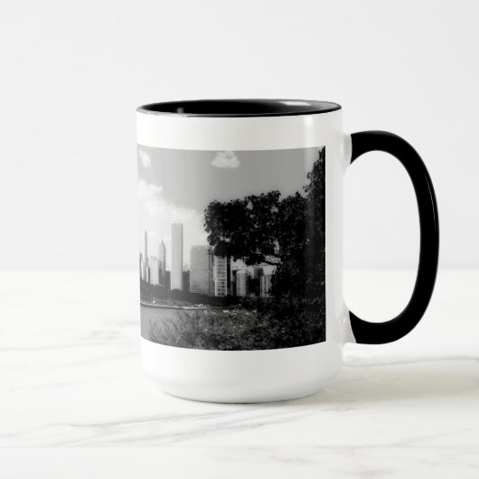 Posterized Chicago Skyline Coffee Mok (Rechts)
