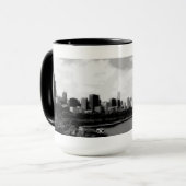Posterized Chicago Skyline Coffee Mok (Voorkant links)