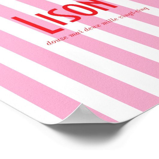 Posternaam Riviera rose Poster (Hoek)