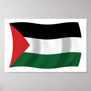 Posterprint Palestijnse Autoriteit Vlag Poster