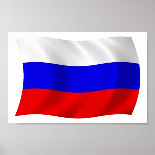Posterprint Russische vlag Poster (Voorkant)
