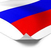 Posterprint Russische vlag Poster (Hoek)