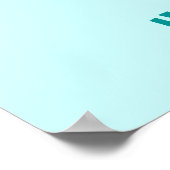 Posters Abstraits de chat bleu vert foncé (Coin)