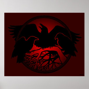 Posters Art Corbeau Faune autochtone Art Décor
