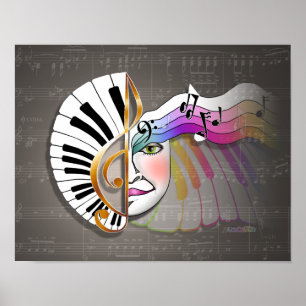 Posters & Art : Masque de musique