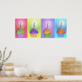 Posters, banners - vogelkoekjes poster (Keuken)