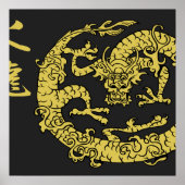 Posters Black & Gold Fire Dragon (Devant)
