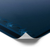 Posters blancs du Bouclier de bison bleu (Coin)