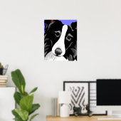 Posters Collie Bordure (Bureau à domicile)