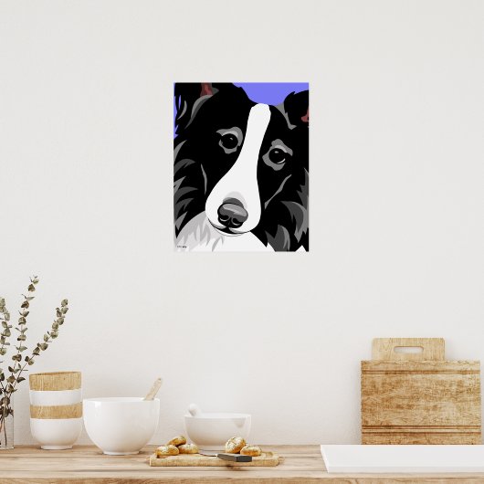 Posters Collie Bordure (Cuisine)